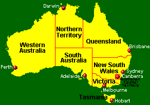 map of australia